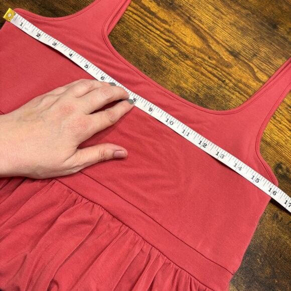 Aritzia Wilfred L Market Tank Dress Scoop Neck Milk Maid Stretch Pockets Summer - Picture 9 of 14